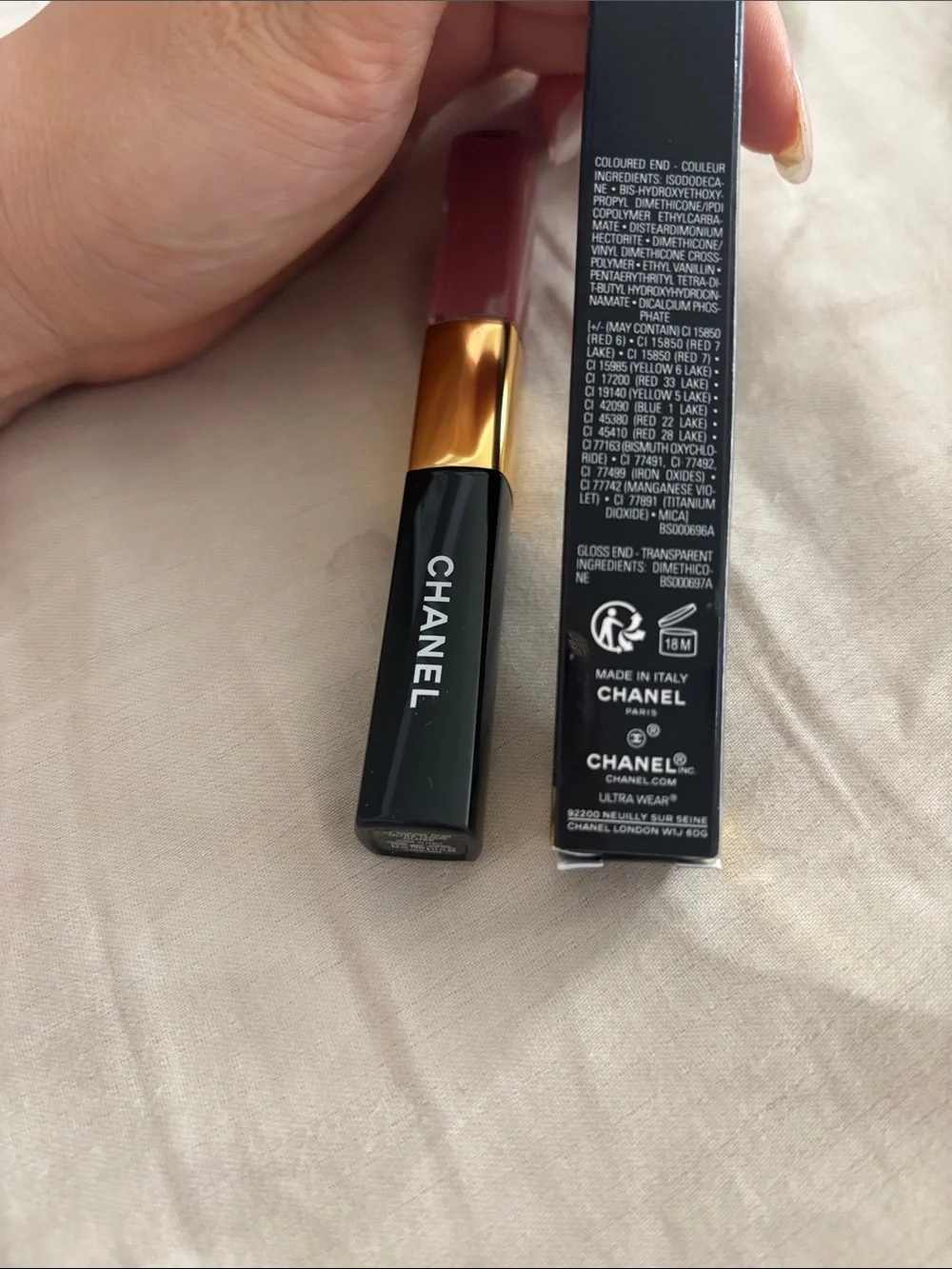 CHANEL ROUGE DUO Ultrawear Liquid Lip Colour- pink Nude 186